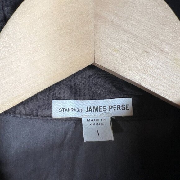 James Perse Hooded Utility Jacket Size 1 US Small Brown Travel Casual Minimal - Picture 3 of 11